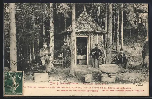 AK Saint-Die, Roches d`Ormont, Le Kiosque forestier près des Roches d`Ormont dans les Hautes-Vosges