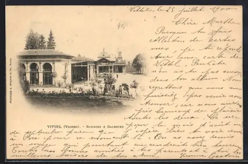 AK Vittel /Vosges, Sources & Galeries