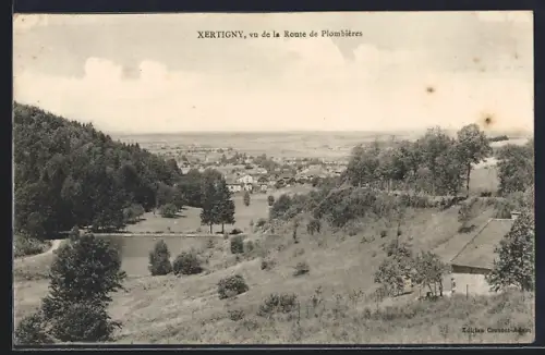 AK Xertigny, Vue de la Route de Plombières