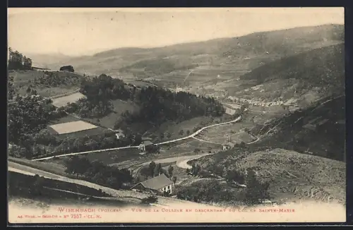 AK Wisembach /Vosges, Vue de la Colline en descendant du Col de Sainte-Marie