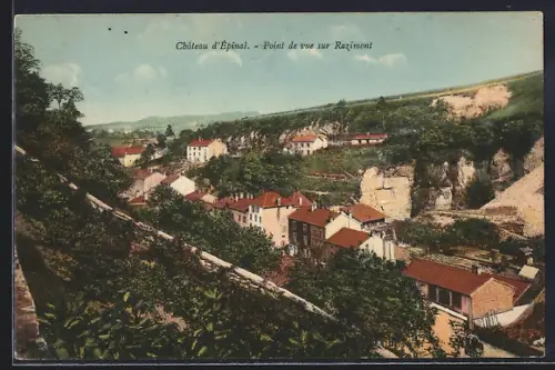 AK Épinal, Château d`Épinal, Point de vue sur Razimont