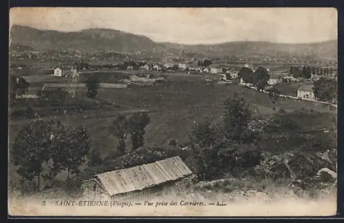 AK Saint-Étienne /Vosges, Vue prise des Carrières