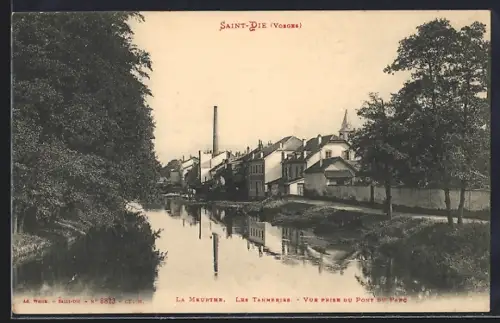 AK Saint-Dié /Vosges, La Meurthe, Les Tanneurs, Vue prise du Pont du Parc