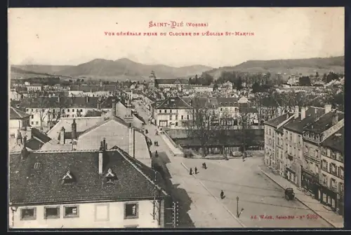 AK Saint-Dié /Vosges, Vue générale prise du clocher de l`église St-Martin
