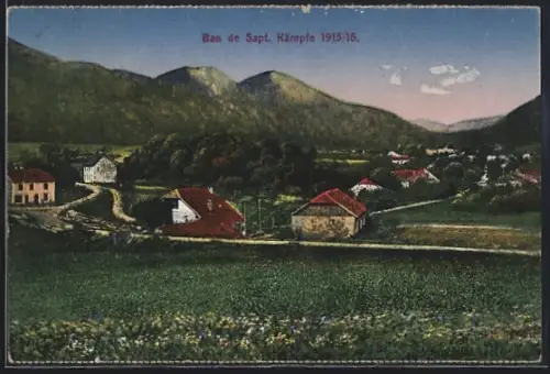 AK Ban-de-Sapt, Vue du village et des collines environnantes