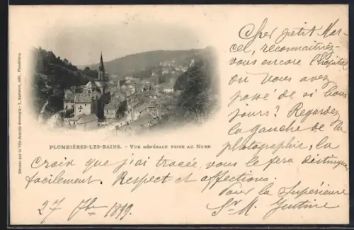 AK Plombières-les-Bains, Vue générale prise au Nord