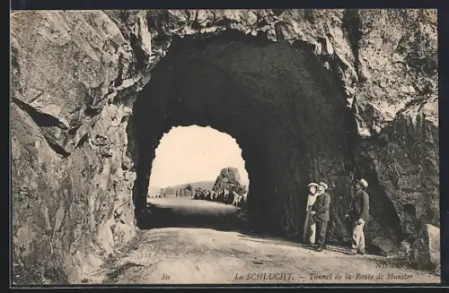 AK La Schlucht, Tunnel de la Route de Munster
