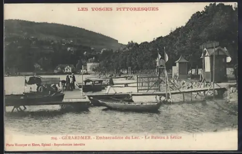 AK Gérardmer, Embarcadére du Lac, Le Bateau à hélice