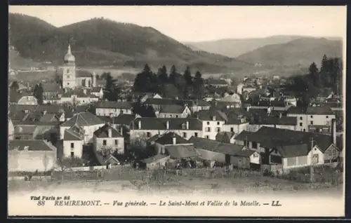 AK Remiremont, Vue générale, Le Saint-Mont et Vallée de la Moselle