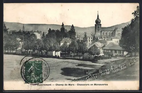 AK Remiremont, Champ de Mars, Chasseurs en Manoeuvres
