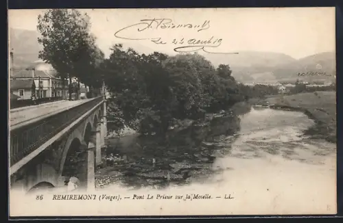 AK Remiremont /Vosges, Pont Le Prieur sur la Moselle