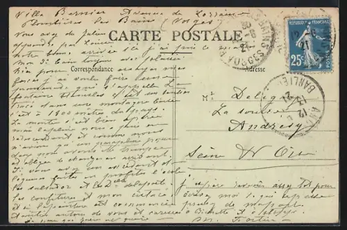 AK Plombières-les-Bains, Vue générale des villas et Hôtel Métropole