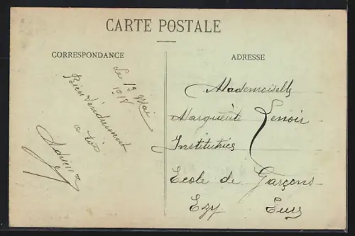 AK Épinal, Quai de Juillet, Monument Commémoratif de 1870