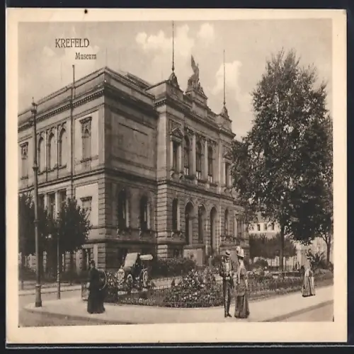 AK Krefeld, Partie am Museum