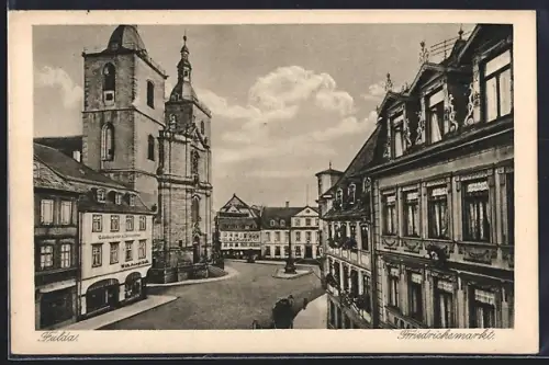 AK Fulda, Blick auf den Friedrichsmarkt