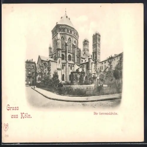 AK Köln, Blick auf die Gereonskirche