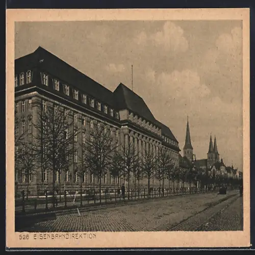 AK Köln, Partie an der Eisenbahndirektion
