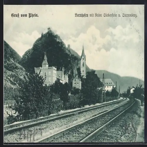 AK Bornhofen /Rhein, Ruine Liebenstein u. Sterrenberg