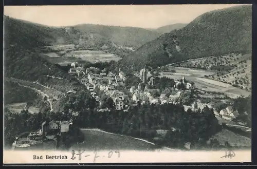 AK Bad Bertrich, Gesamtansicht des Ortes im Tal
