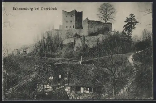 AK Oberkirch / Renchtal, Blick auf die Schauenburg