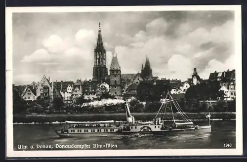 AK Ulm a. Donau, Donaudampfer Ulm-Wien