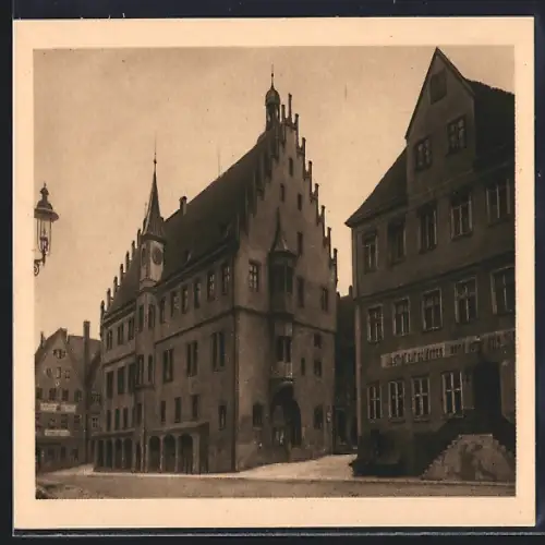 AK Nördlingen, Blick auf das Rathaus
