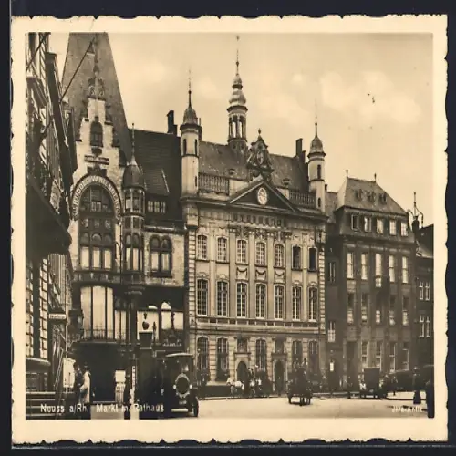 AK Neuss a. Rh., Markt m. Rathaus