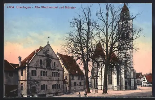 AK Überlingen / Bodensee, Alte Stadtkanzlei und Münster