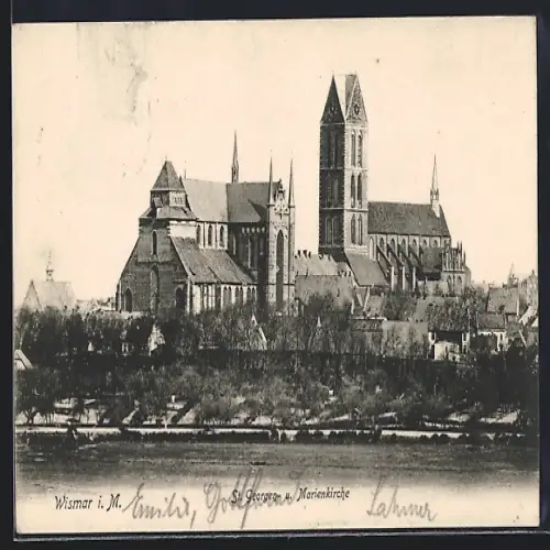 AK Wismar i. M., St. Georgen- u. Marienkirche