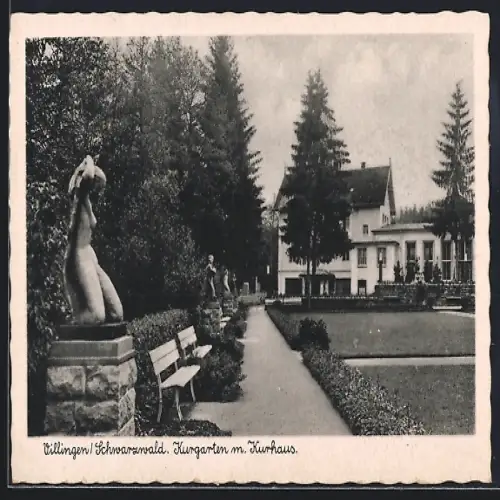 AK Titisee /Schwarzwald, Kurgarten mit Kurhaus