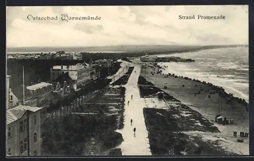 AK Warnemünde, Strand Promenade
