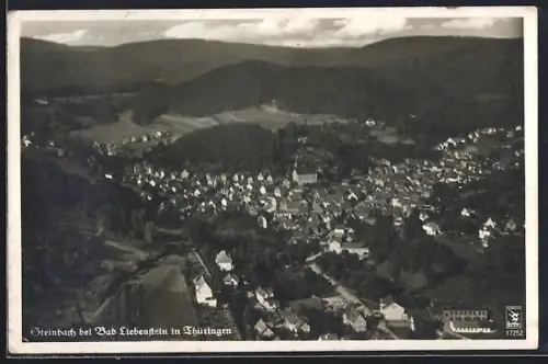 AK Steinbach / Liebenstein, Fliegeraufnahme des Ortes