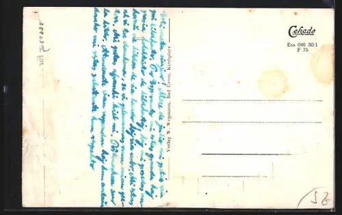 AK Bad Essen, Fachwerkhäuser in der Bergstrasse