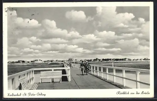 AK St. Peter Ording, Rückblick von der Brücke