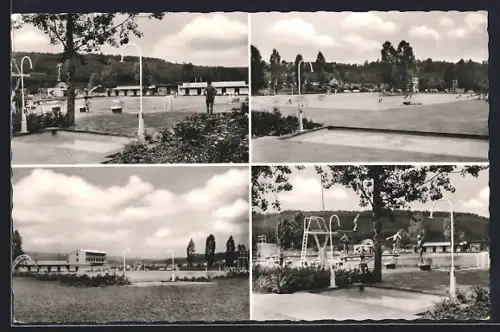 AK Wernau am Neckar, Schwimmbad mit Sprungturm