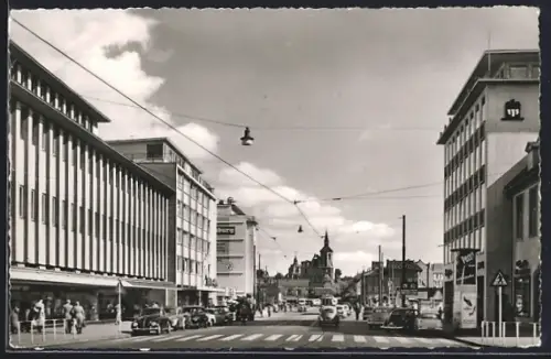 AK Braunschweig, Waisenhaus-Damm mit Blick auf die Magnikirche