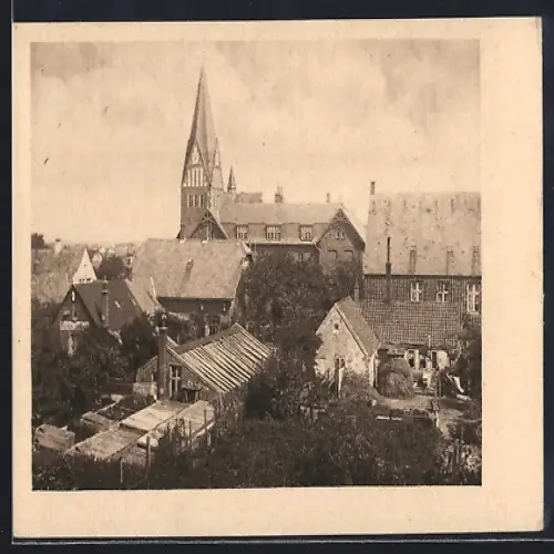 AK Westerland, Ansicht von der Stadtkirche