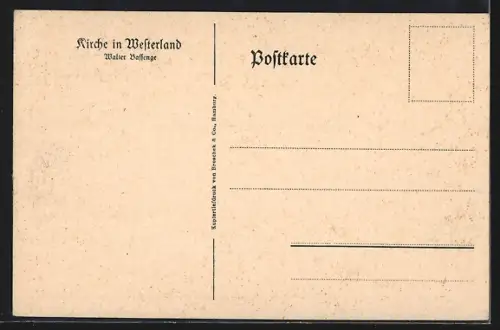 AK Westerland, Ansicht von der Stadtkirche