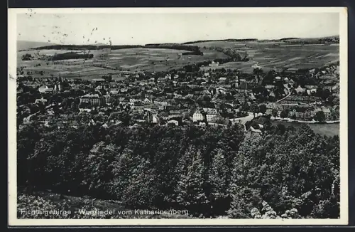 AK Wunsiedel, Ortsansicht vom Katharinenberg