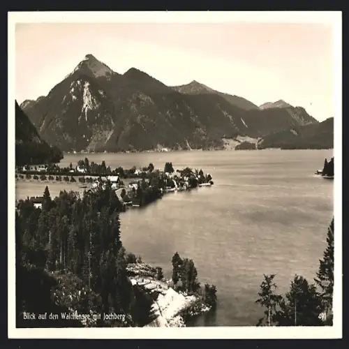 AK Walchensee, Seeblick mit Jochberg