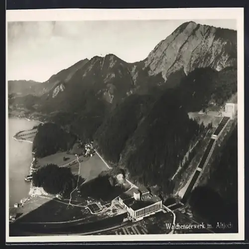 AK Altjoch, Ortspartie mit Walchenseewerk