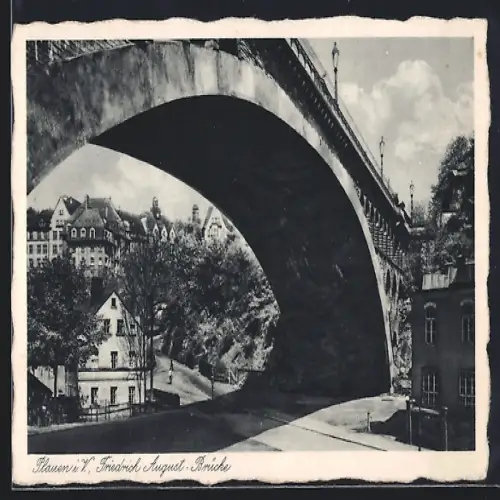AK Plauen i. V., Friedrich-August-Brücke