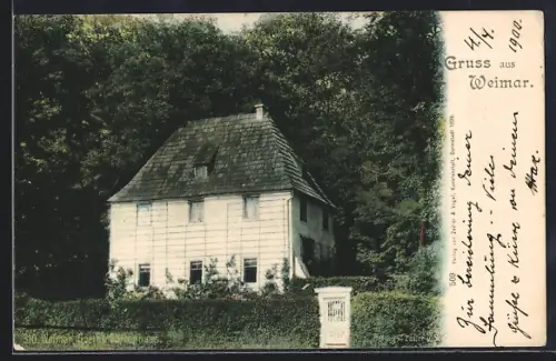 AK Weimar / Thür., Goethes Gartenhaus
