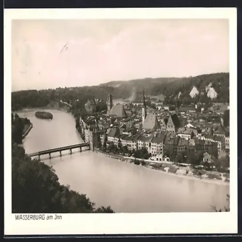 AK Wasserburg am Inn, Blick auf die Stadt