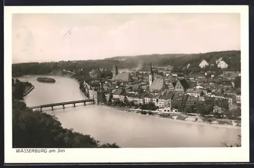 AK Wasserburg am Inn, Blick auf die Stadt