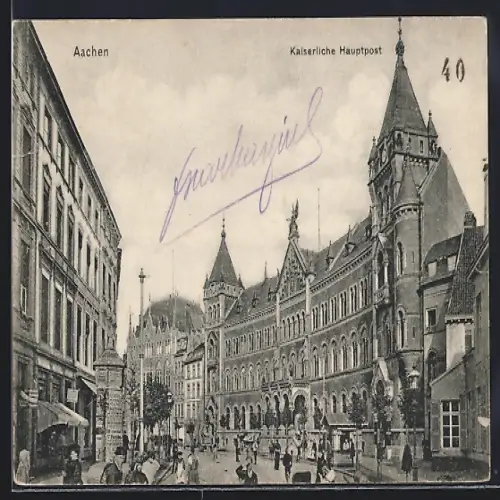 AK Aachen, Kaiserliche Hauptpost
