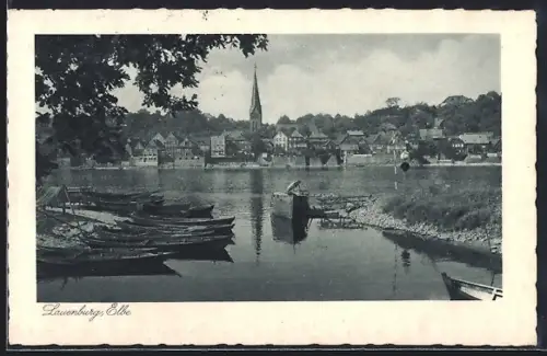 AK Lauenburg / Elbe, Partie an der Elbe