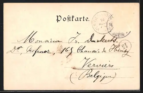 AK Rüdesheim / Rhein, Ortsansicht mit Flusspartie