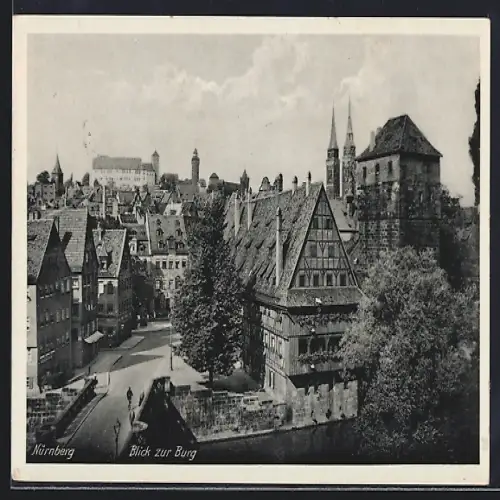 AK Nürnberg, Blick zur Burg