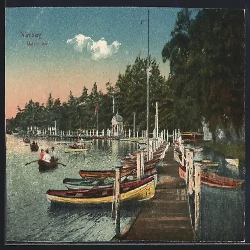 AK Nürnberg, Dutzendteich mit Ruderbooten